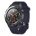 For Huawei Watch 2 20mm Diamond Textured Silicone Watch Band(Midnight Blue)
