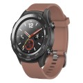 For Huawei Watch 2 20mm Diamond Textured Silicone Watch Band(Brown)
