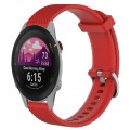 For Garmin Forerunner 255S 18mm Diamond Textured Silicone Watch Band(Red)