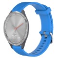 For Garmin Vivomove 3S 18mm Diamond Textured Silicone Watch Band(Sky Blue)