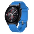 For Huawei Watch 3 22mm Diamond Textured Silicone Watch Band(Midnight Blue)