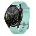 For Huawei Watch 3 Pro 22mm Diamond Textured Silicone Watch Band(Sky Blue)