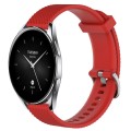 For Xiaomi Watch S2 46mm 22mm Diamond Textured Silicone Watch Band(Red)