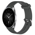 For Xiaomi Watch S2 46mm 22mm Diamond Textured Silicone Watch Band(Dark Grey)