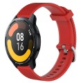 For Xiaomi Watch S1 Active 22mm Diamond Textured Silicone Watch Band(Red)