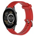 For Xiaomi Haylou RT2 LS10 22mm Diamond Textured Silicone Watch Band(Red)
