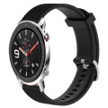 For Amazfit GTR 4 Pro 22mm Diamond Textured Silicone Watch Band(Black)