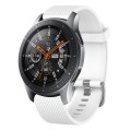 For Samsung Galaxy Watch 46mm 22mm Diamond Textured Silicone Watch Band(White)