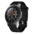 For Samsung Galaxy Watch 46mm 22mm Diamond Textured Silicone Watch Band(Black)