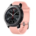 For Samsung Gear S3 Frontier 22mm Diamond Textured Silicone Watch Band(Pink)