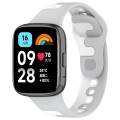 For Redmi Watch 3 Active Stitching Two Color Silicone Watch Band(Gray White)