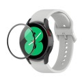 For Samsung Galaxy Watch4 40mm JUNSUNMAY Silicone Adjustable Strap + Full Coverage PMMA Screen Prote