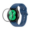 For Samsung Galaxy Watch4 40mm JUNSUNMAY Silicone Adjustable Strap + Full Coverage PMMA Screen Prote