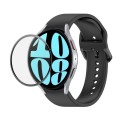 For Samsung Galaxy Watch6 40mm JUNSUNMAY Silicone Adjustable Strap + Full Coverage PMMA Screen Prote