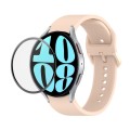 For Samsung Galaxy Watch6 40mm JUNSUNMAY Silicone Adjustable Strap + Full Coverage PMMA Screen Prote