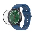 For Samsung Galaxy Watch6 Classic 47mm JUNSUNMAY Silicone Adjustable Strap + Full Coverage PMMA Scre