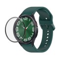 For Samsung Galaxy Watch6 Classic 47mm JUNSUNMAY Silicone Adjustable Strap + Full Coverage PMMA Scre