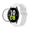 For Samsung Galaxy Watch5 40mm JUNSUNMAY Silicone Adjustable Strap + Full Coverage PMMA Screen Prote