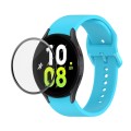 For Samsung Galaxy Watch5 40mm JUNSUNMAY Silicone Adjustable Strap + Full Coverage PMMA Screen Prote