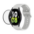 For Samsung Galaxy Watch5 44mm JUNSUNMAY Silicone Adjustable Strap + Full Coverage PMMA Screen Prote