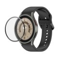 For Samsung Galaxy Watch5 Pro 45mm JUNSUNMAY Silicone Adjustable Strap + Full Coverage PMMA Screen P