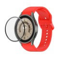 For Samsung Galaxy Watch5 Pro 45mm JUNSUNMAY Silicone Adjustable Strap + Full Coverage PMMA Screen