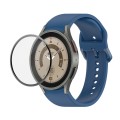 For Samsung Galaxy Watch5 Pro 45mm JUNSUNMAY Silicone Adjustable Strap + Full Coverage PMMA Screen P