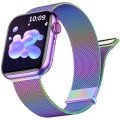 For Apple Watch 3 42mm Milan Double Magnetic Steel Mesh Watch Band(Color)