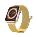 For Apple Watch 2 42mm Milan Double Magnetic Steel Mesh Watch Band(Gold)
