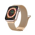 For Apple Watch 2 42mm Milan Double Magnetic Steel Mesh Watch Band(Rose Gold)