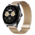 For Huawei Watch Buds Milan Double Magnetic Steel Mesh Watch Band(Rose Gold)
