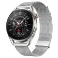 For Huawei Watch3 Pro New Milan Double Magnetic Steel Mesh Watch Band(Silver)