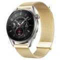 For Huawei Watch3 Pro New Milan Double Magnetic Steel Mesh Watch Band(Gold)