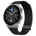 For Huawei Watch GT3 Pro 46mm Milan Double Magnetic Steel Mesh Watch Band(Black)