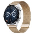 For Huawei Watch GT3 46mm Milan Double Magnetic Steel Mesh Watch Band(Rose Gold)