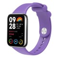 For Xiaomi Mi Band 8 Pro Solid Color Reverse Buckle Silicone Watch Band(Purple)