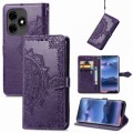 For Tecno Itel S23+ Mandala Flower Embossed Leather Phone Case(Purple)