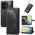 For Tecno Spark Go 2024 Mandala Flower Embossed Leather Phone Case(Black)