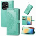 For Tecno Spark Go 2024 Mandala Flower Embossed Leather Phone Case(Green)