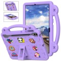 For Samsung Galaxy Tab S9+ 12.4 X810 Handle Kickstand Children EVA Shockproof Tablet Case(Light Purp