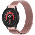 For Samsung Galaxy Watch5 / 5 Pro Button Style Milan Magnetic Metal Watch Band(Rose Gold)
