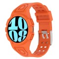 For Samsung Galaxy Watch6 44mm TPU Integrated Silicone Watch Band(Orange)