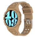 For Samsung Galaxy Watch6 44mm TPU Integrated Silicone Watch Band(Brown)