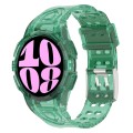 For Samsung Galaxy Watch6 40mm TPU Integrated Silicone Watch Band(Transparent Green)