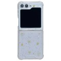 For Samsung Galaxy Z Flip5 Glitter Epoxy Shockproof TPU Phone Case(Transparent)