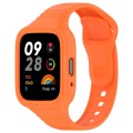 For Redmi Watch 3 Lite Integrated Fully Enclosed Silicone Watch Band(Orange)