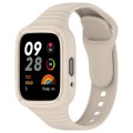 For Redmi Watch 3 Lite Integrated Fully Enclosed Silicone Watch Band(Ivory White)