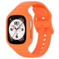 For Honor Watch 4 Integrated Fully Enclosed Silicone Watch Band(Orange)