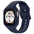 For Honor Watch 4 Integrated Fully Enclosed Silicone Watch Band(Ink Blue)