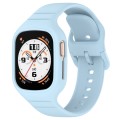 For Honor Watch 4 Integrated Fully Enclosed Silicone Watch Band(Light Blue)